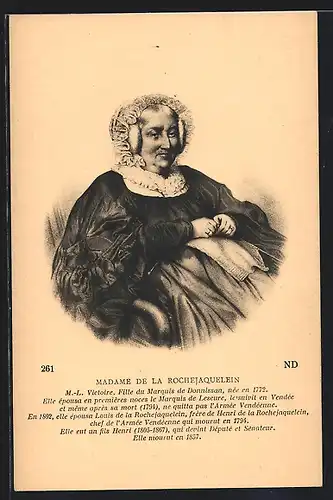 AK Madame de la Rochejaquelein, 1772-1857