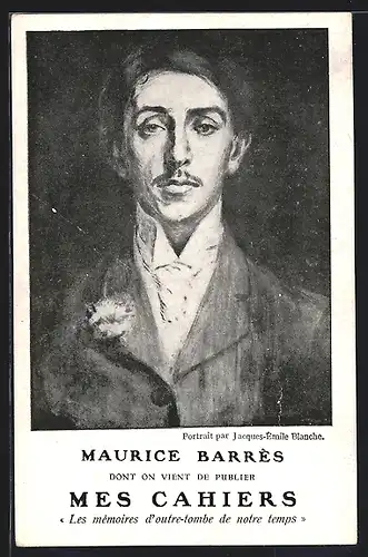 Künstler-AK Porträt von Maurice Barrés