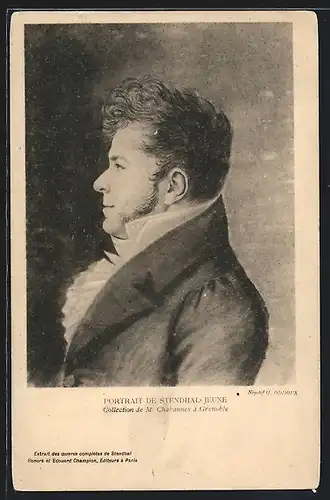 AK Portrait de Standhal Jeune, Schriftsteller