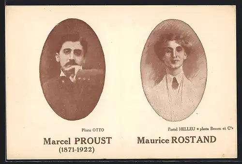 AK Marcel Proust, 1871-1922, Maurice Rostand