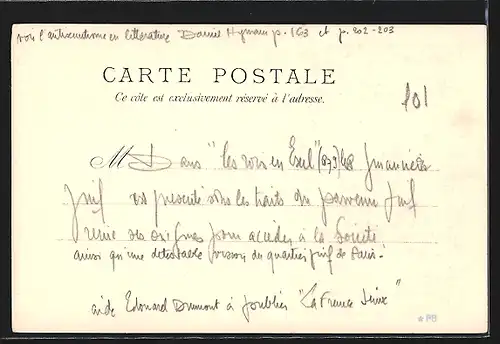 AK Portrait von Alphonse Daudet, Schirftsteller