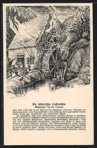 AK Wehrheim, alte historische Lochmühle