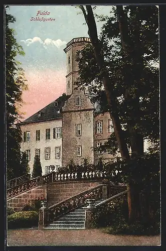 AK Fulda, Partie im Schlossgarten