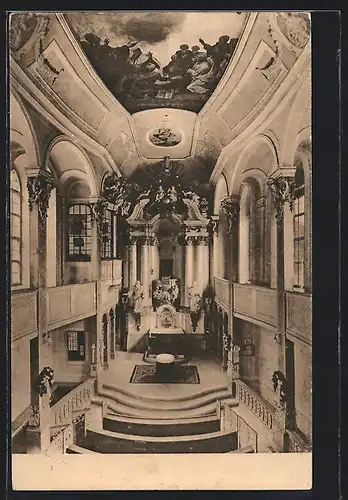 AK Weesenstein, Inneres der Schlosskirche