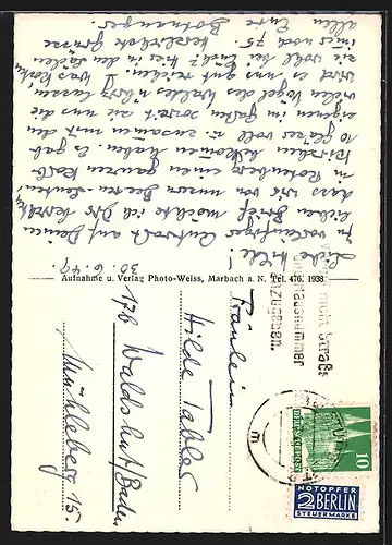 AK Marbach a. N., Partie an Schiller`s Geburtshaus