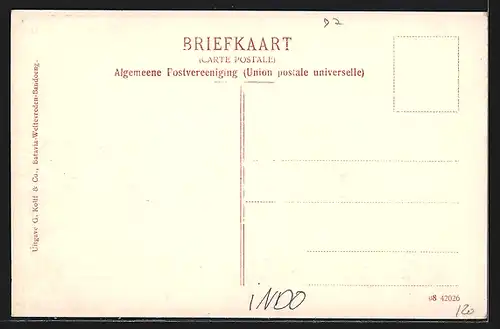 AK Weltevreden, Sluisbrug, Strassenpartie mit Pferdekutsche