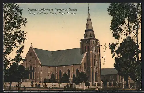 AK King Williams Town /Cape Colony, Deutsch-lutherische Johannis-Kirche