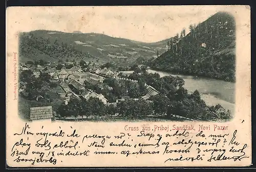 AK Priboj Sandzak /Novi Pazar, Ortsansicht am Fluss