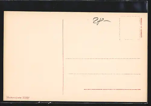 AK Le Favori, Jockey auf seinem Pferd, Metamorphose