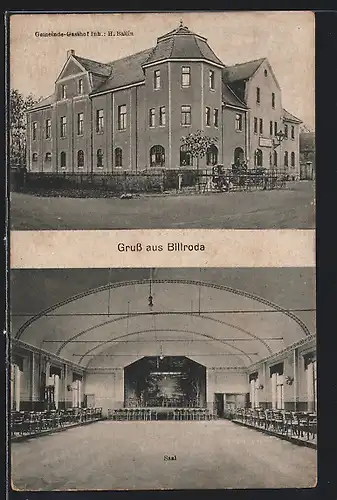 AK Billroda, Gemeinde-Gasthof mit Saal