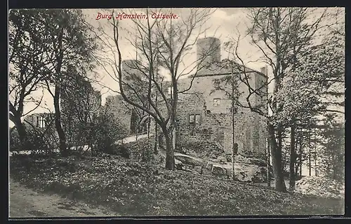 AK Hanstein, Blick auf die Burg von der Ostseite