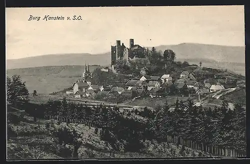 AK Hanstein, Blick auf die Burg vom Südosten