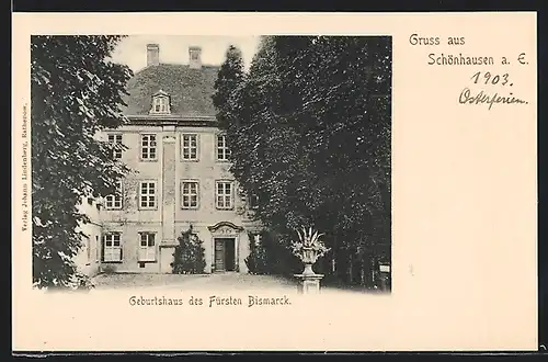 AK Schönhausen, Geburtshaus des Fürsten Bismarck