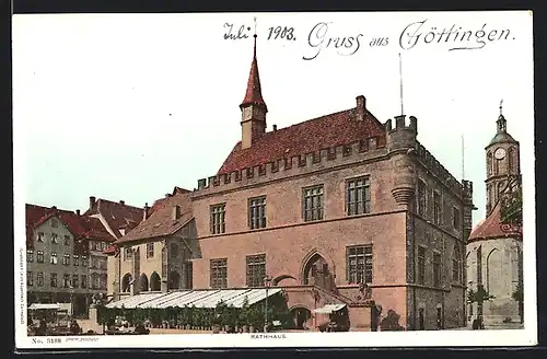 AK Göttingen, Ansicht vom Rathaus