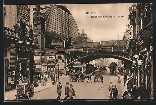 AK Berlin, Bahnhof Friedrichstrasse