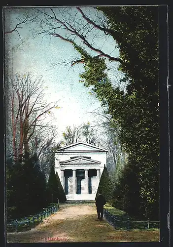 AK Berlin-Charlottenburg, Mausoleum mit Anlage