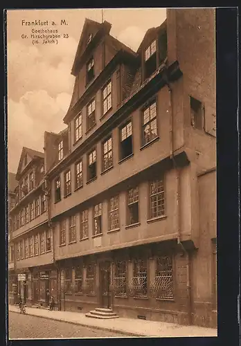 AK Frankfurt a. M., Goethehaus, Gr. Hirschgraben 23