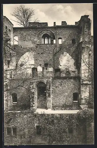 AK Heidelberg, Schloss Heidelberg, Der Bibliothekbau nach dem Stückgarten zu
