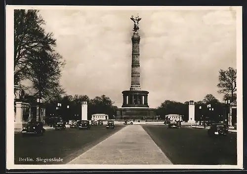 AK Berlin-Tiergarten, Siegessäule, Vorderansicht
