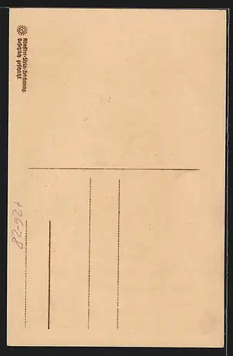 Steindruck-AK Rothenburg o. T., Portal im Rathaushof