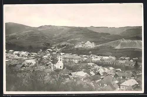 AK Dobsina, Totalansicht mit Umgebung aus der Vogelschau