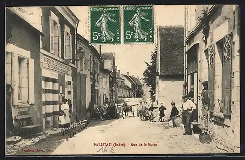 AK Palluau, Rue de la Poste, Strassenpartie