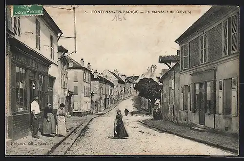 AK Fontenay-en-Parisis, Le carrefour du Calvaire