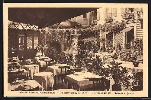 AK Fontainebleau, Grand Hotel du Cadran-Bleu, Terrasse et Jardin