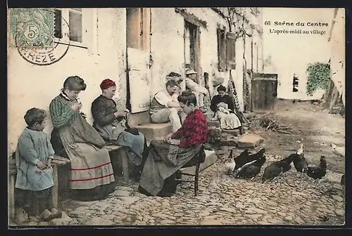 AK Aquitanien / Aquitaine, L`après-midi au village