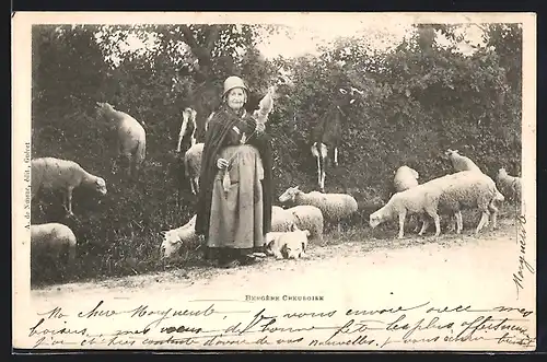 AK Aquitanien / Aquitaine, Vieille Bergère Creusoise