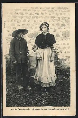 AK Aquitanien / Aquitaine, Au Pays Creusois, O Morgorito...