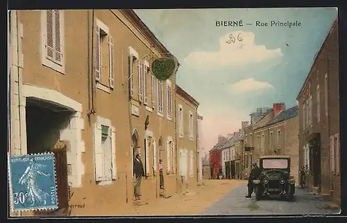 AK Bierné, Rue Principale, Strassenpartie