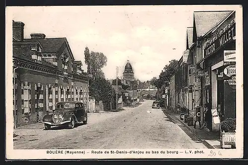 AK Bouère, Route de St-Denis-d`Anjou au bas du bourg, Strassenpartie