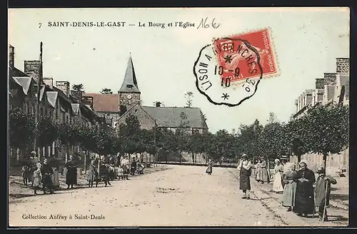 AK Saint-Denis-le-Gast, Le Bourg et l`Eglise