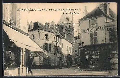 AK Montlhéry, Carrefour de la Grande Rue et rue des Juifs