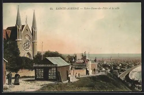 AK Sainte-Adresse, Notre-Dame-des-Flots et la ville