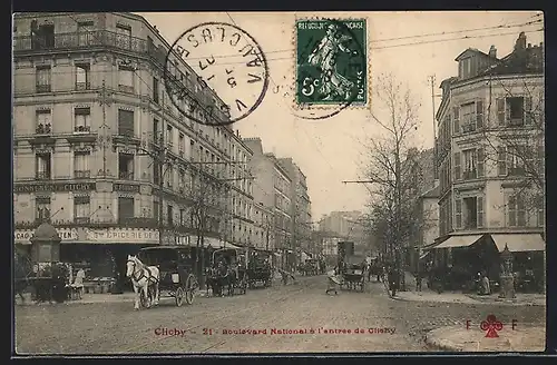 AK Clichy, Boulevard National à l`entrée de Clichy