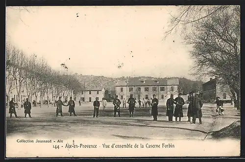 AK Aix-en-Provence, Vue d`ensemble de la Caserne Forbin