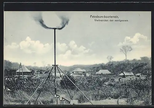 AK Sumatra, Petroleum-boorterrein, Verbranden der aardgassen