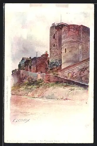 Künstler-AK Ernest Lessieux: Cannes, Les Vieilles Tours
