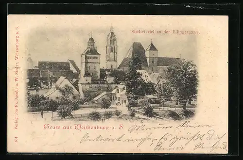 AK Weissenburg a. S., Stadtviertel an der Ellingergasse