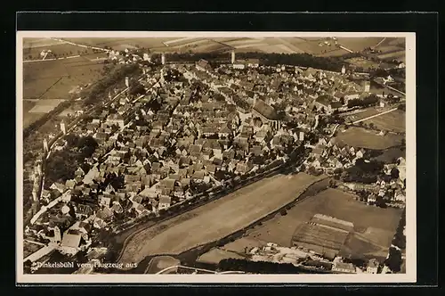 AK Dinkelsbühl, Gesamtansicht vom Flugzeug aus
