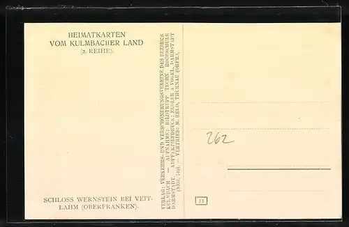 AK Veitlahm / Oberfranken, Schloss Wernstein