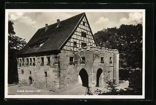 AK Buchau i. Ofr., kleines Fachwerk-Schloss