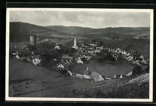 AK Hohenfels /Obpf., Ortsansicht von Hügel mit Kirche