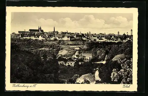 AK Rothenburg o. T., Totalansicht mit Kirchen