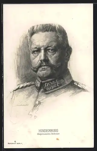 AK Paul von Hindenburg, Ostpreussens Befreier, Portrait
