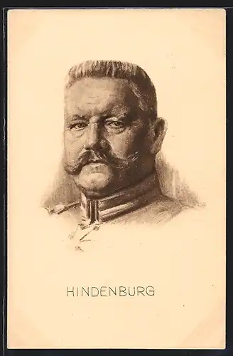AK Portrait Paul von Hindenburg