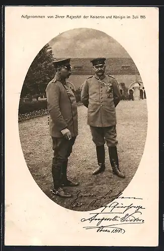 AK Paul von Hindenburg bei einem Treffen mit Kaiser Wilhelm II.