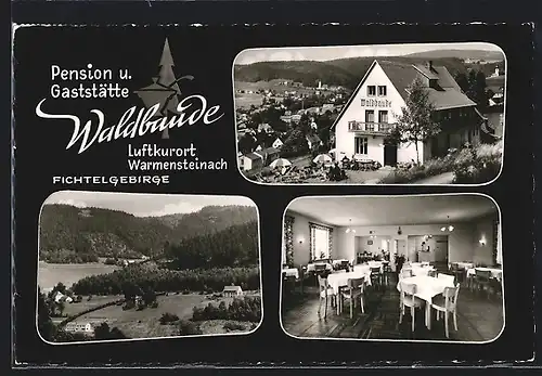 AK Warmensteinach / Fichtelgeb., Pension und Gasthof Waldbaude